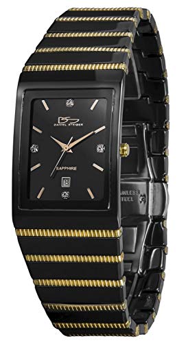 Daniel Steiger Cobra Luxury Black And Gold Men's Watch With Precision Movement, Sapphire Crystal And Crystal Indices #TOP17