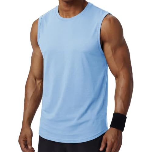 MAGCOMSEN Mens Quick Dry Tank Top Workout Muscle Sleeveless Shirt
