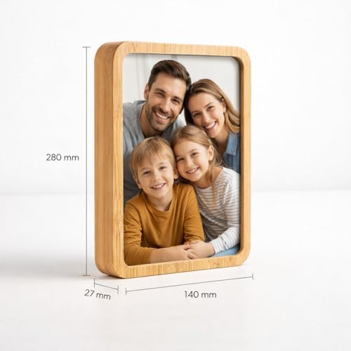 Image of Rangoli Personalized Photo Frame Size- 200mm x 140mm x 27mm | Custom Picture Frame with Your Photo | Premium Tabletop Frame for Home Decor, Gifts for Birthday, Anniversary & Special Occasions.. D-4