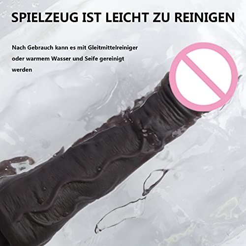 XXL Realistischer Dildo Vibrator Mit Stoßfunktion,24Cm Große Anal Vibratoren Mit 7 Vibrationmodi,silikon Dildos Mit Fernbedienung,g-Punkt Sexspielzeug Mit Starke Saugnapf Für Sie&ihn – Bild 7