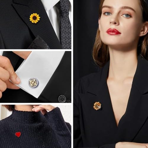 50 Pares Broche de Goma para Insignia, Pasadores de Goma para Solapa, Embrague de Mariposa con Pasador de Seguridad, para Broches, Solapas, Sombreros, Uniformes, Insignias, Alfileres de Corbata — view 6