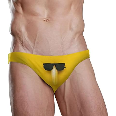Dallonan Men Swim Brief Bikini Yellow Banana Summer Beach Bikini for Men Swim Underwear Medium Cover