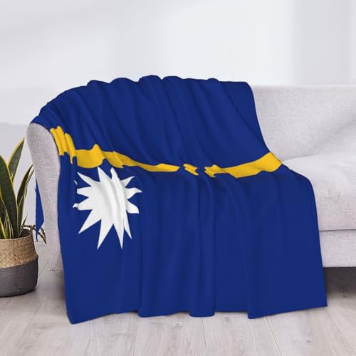 Couverture de lit microfibre avec drapeau de Nauru légère et douce - 6