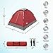 118 Person Camping Tent with Rain Fly and Carrying Bag - Lightweight Outdoor Pop Up Tents for Camping Essentials, Music Festivals, Backpacking, Hiking, or Beach Shelter by Wakeman Outdoors