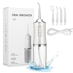 Cordless Freedom Waterflosser Draadloze Monddouche, Water Flosser voor Tanden, Draadloze Monddouche, Mobiele Monddouche, Reismonddouche, IPX7 Waterdicht en Usb-Oplaadbaar
