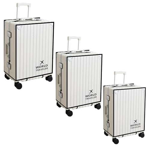 3Pcs Luggage Covers Waterproof PVC Luggage Protector Dustproof Clear Suitcase Cover 3 Sizes Luggage Protector Cover 20 Inch 24, Inch 28, Inch Reusable Suitcase Cover Wrap