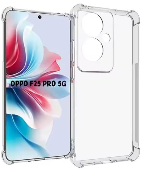 MLITY Transparent Crystal Clear Back Cover for [ Oppo F25 Pro 5G ] Back Cover | Shockproof Soft TPU Case - Transparent