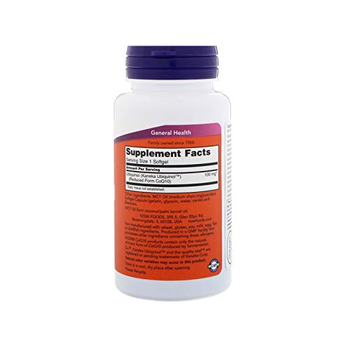 Ubiquinol 100mg Kaneka Força Extra (60 Softgels) Now Foods