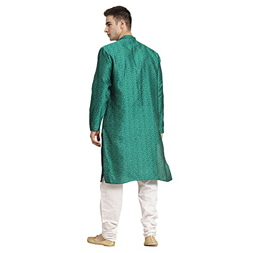 Image of SOJANYA (Since 1958, Men's Silk Blend Grey Kurta Pyjama & Silk Blend Jacket Combo