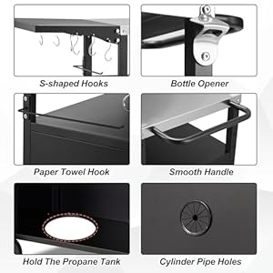 Outdoor Grill Cart with Storage Movable Grill Cart Outdoor Kitchen Island Pizza Oven Table Food Prep Table Cart with Wheels Storage Cabinet for Outside Patio Backyard Garden Outdoor Grill Cart with Storage Movable Grill Cart Outdoor Kitchen Island Pizza Oven Table Food Prep Table Cart with Wheels Storage Cabinet for Outside Patio Backyard Garden
