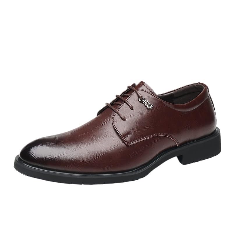 Business Dress Shoes, Men Leather Casual Shoes, Italian Trend Elegant Oxford Shoes, British Height Increase Leather Shoes, Mens Waterproof Shoes