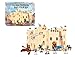 STARLUX - Castle Fort: The Sand Fortress - con cavalieri, soldati, drago e accessori - Dai 3 anni - Made in Europe - 404004 Beige