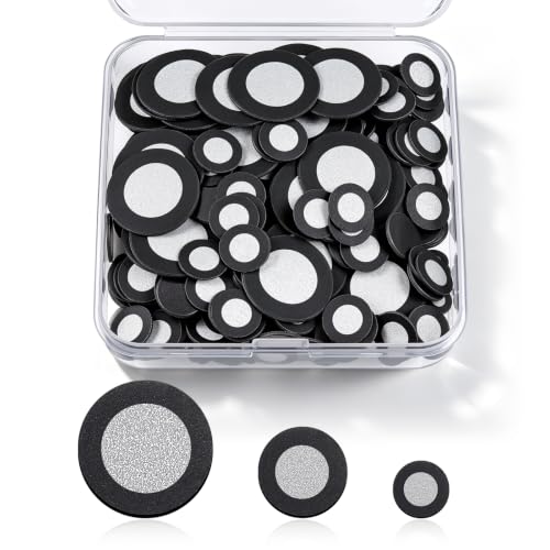 Image of Kingdder 300 Pcs 3D Magnetic Tracking Dot for Scanner Scanning Reference Point Marker Diffuse Reflection Positioning Targets for 3D Scanning (Inner 3.0 /6.0 /12.0 mm Outer 6 /10 /19 mm)