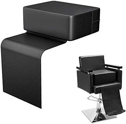 PENNYNANA Salon Booster Seat Leather Cushion for Kids Child Hair Cutting, Barber Booster Seat for Salon Styling Chair, Barber Beauty Salon Spa Equipment, Black（13"X16.5"X6.7"）