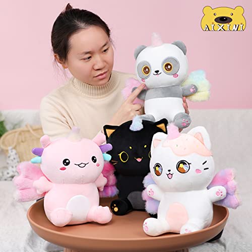 Aixini Cute Caticorn Plush Stuffed Unicorn Cat Animal Plushie 10" Soft Toy With Rainbow Wings For Girls #TOP7