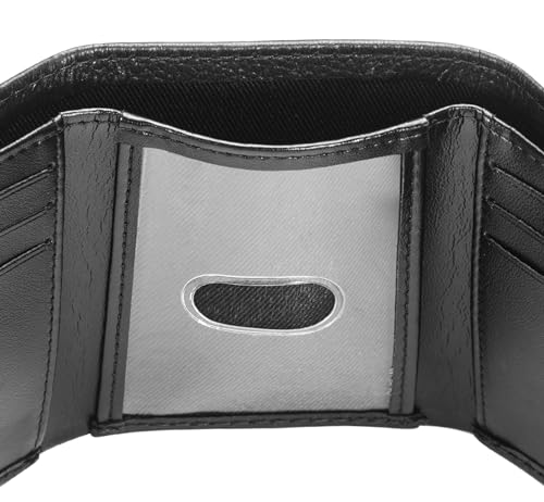 CAT Caterpillar Men's Genuine Leather Trifold Wallet with Enamel Logo4