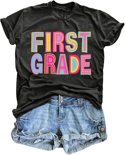 Teacher Shirts for Women Cute First Day of School Shirt Back to School Tshirt Summer Teacher Outfits Teacher Life Tee