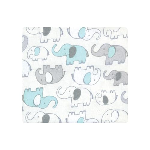 Image of Hudson Baby Unisex Baby Cotton Flannel Receiving Blankets Bundle, Neutral New Elephant, One Size