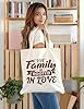 AILOONG Cotton Canvas Women's Bags our family is rooted in love quote typography 340g/m² thick fabric Skin-friendly material #1