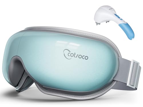 cotsoco Handheld Neck Back Massager - Double Head Electric Full Body Massager - Deep Tissue Percussion Massage Hammer for Muscles, Arm, Neck, Shoulder, Back, Leg, Foot (Blue)