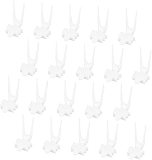 Abaodam 20Pcs Bird Cage Food Holder Forks Multi Functional Parrot Fruit Vegetable Feeders Easy Install Cage Accessories for Birds Animals Like Hamsters and Guinea Pigs