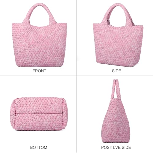 Image of Vegan Leather Purses for Women, Handmade Purses and Handbags Summer Beach Travel Tote Shoulder Bag | WOVEN