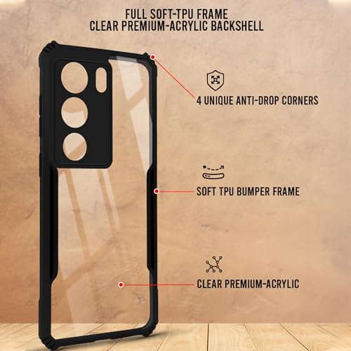 Image of Jkobi Back Case Cover for Vivo V29 | Vivo V29 Pro 5G (Shockproof with Polycarbonate Clear Panel)