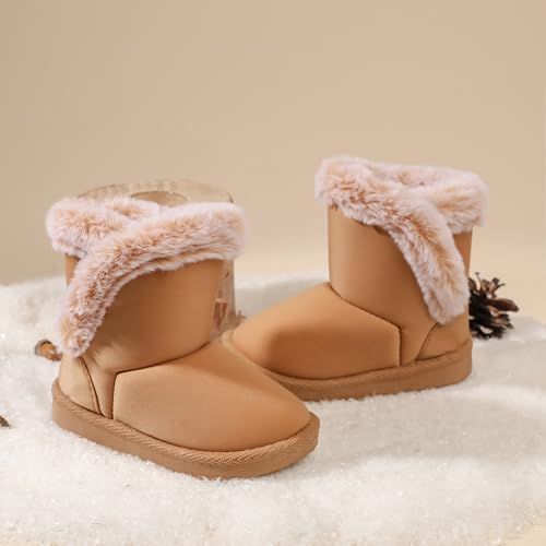 Image of Femizee Girls Boys Warm Winter Boots Kids Outdoor Snow Boots(Toddler /Little Kid)