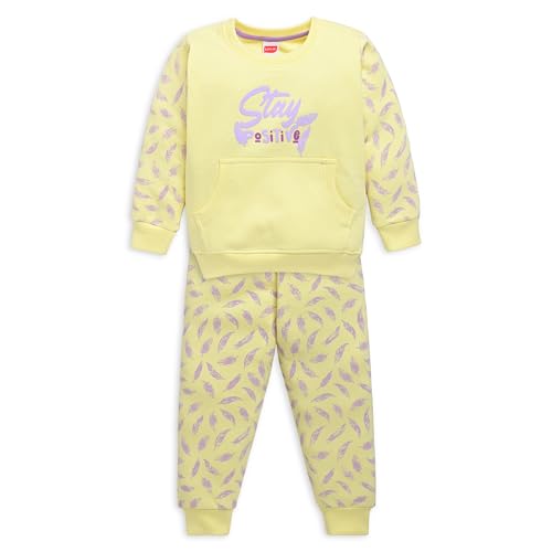 Image of LuvLap Baby Girls Full Sleeve Sweatshirt & Pyjama Set