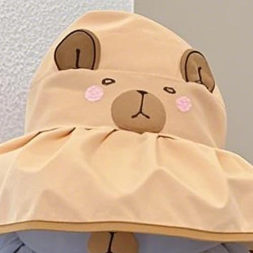 Kids Sun Hat Capybara Bucket Hats Uv Protection Hats Summer Outdoor Cap Adjustable Beach Cap Bucket Hat Kids Wide Brim Beach Cap for Toddlers 2-9 Years3