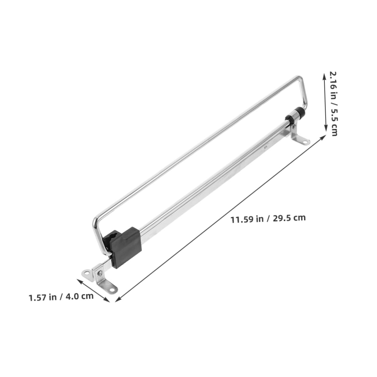 Appendiabiti Telescopico in Ferro Supporto Plastico 5 Pezzi Accessorio per Armadio e Bucato, 30cm per Ingresso e Camera da Letto