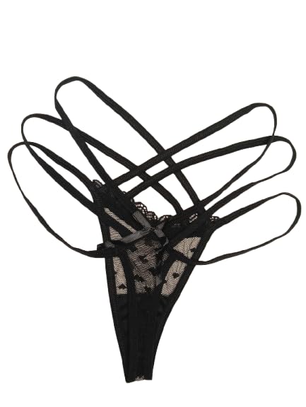 ELEG & STILANCE Woman's Nylon Hot Breathable G-String Thong Bikini Size 30 to 34 (Pack of 3) (in, Alpha, L, Regular, Leopard Print) Multicolour - Image 2 thumbnail