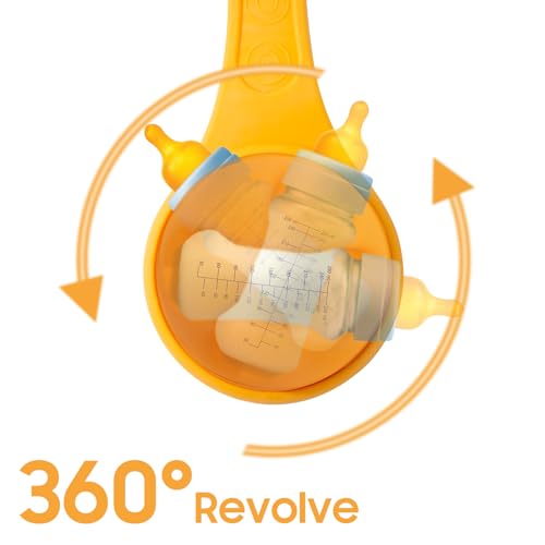 TreaHome Baby Bottle Holder Hands Free, Hands Free Bottle Holder for Dad Anti-Shedding and Anti-Slip Suitable for Most Bottle Sizes-Free Hand Bottle Holder (Orange)