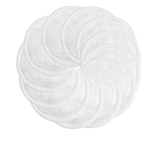 Organic Bamboo Makeup Remover Pads-12 Pcs, Reusable Cotton Pads Washable Rounds with Laundry Bag, Facial Toner Pads Soft Cleansing Towel Wipes
