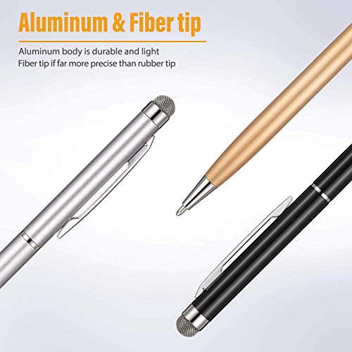 Outus 12 Pieces Stylus Pens for Touch Screens, Retractable Fiber Tip 2 in 1 Capacitive Stylus Ballpoint Pen Compatible with iPad iPhone Tablets Samsung All Universal Touch Screen Devices by Outus - Used condition - Image 5