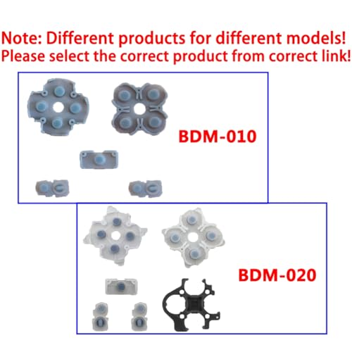 Image of 10 Sets Silicone Conductive Rubber Pads Replacement for Playstation 5 PS5 Controller Parts for BDM-010 DualSense 5 L1 R1 L2 R2 Adhesive Button Changing Keypad Repair Replacement Part Tool Kit(1.0)