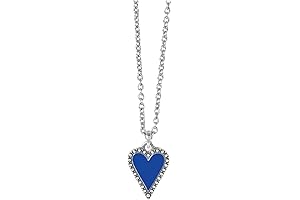 Jewelry Brighton: Petite Blue Heart Necklace - A Spark of Coastal Elegance