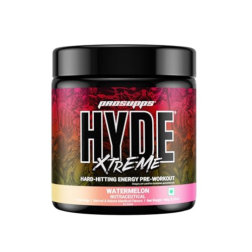 Image of HYDE Xtreme - Hard Hitting Energy Pre Workout Supplement | Caffeine, Beta-alanine, Creatine HCl, L-arginine | For Muscle Pump, Vascularity, Strength and Focus | 15 servings (Watermelon)