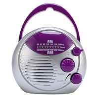IPX4 Water Proof Duschfunk, AM FM Tragbares Radio mit Klarem Sound, für Badezimmer, Küche, Outdoor, Batterieantrieb