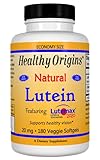 Healthy Origins Lutein Lutemax 2020 Supplement, 20 mg, 180 Count