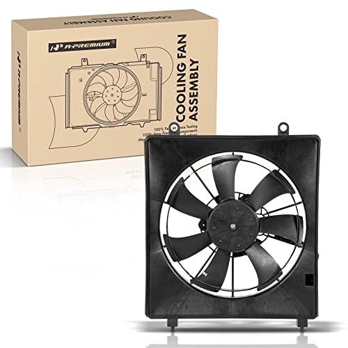 A-Premium Right A/C Condenser Fan Assembly Compatible with Select Honda & Acura Models - Accord 2013-2017, TLX 2015-2020, 2.4L - Replace# 386155A2A02, 386115A4H01