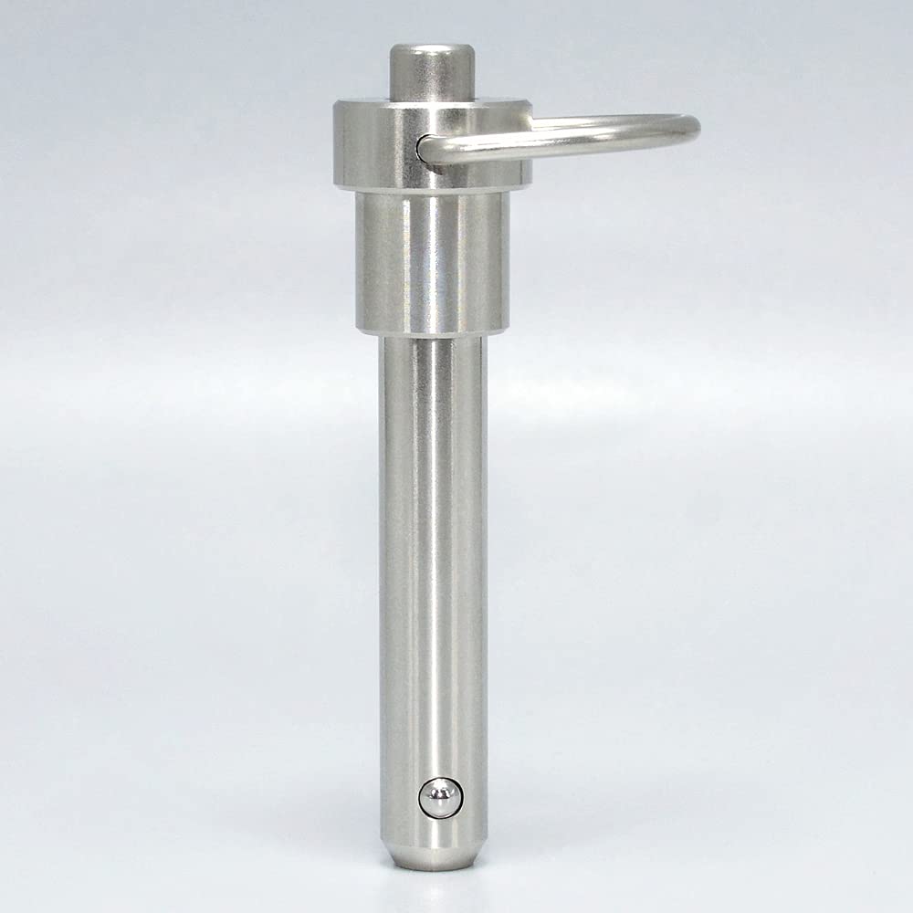 AUZHU- PLN- Metric- Marine Grade Stainless Steel Ball Lock pins Quick Release pin with Button Locating pins Spring pins Indexing pins Positioning pins Safety pins Dowels Size: M16 mm - L150 mm