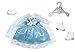 Zapf Creation 832257 BABY born Eisprinzessin Set 43 cm - blaues Puppenkleid mit silbernen Diadem und Puppenschlittschuhen