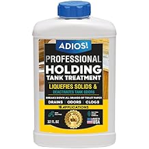 ADIOS! RV Holding Tank Treatment and Deodorizer - Digests Waste, Tissue, Paper for Gray and Black Tanks - Quart 32oz