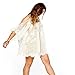 Susen Women Vintage Hippie Boho Embroidered Floral Lace Crochet Mini Dress (Asia L)