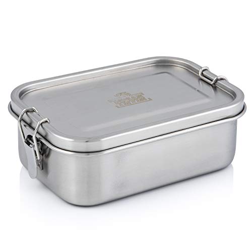 Fiambrera rectangular de una sola capa de acero inoxidable