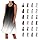 Women's Sundresses with Pockets Summer Loose Flowy Casual Tank Dresses Fashion Gradient Color Floral Graphic Print Dresses Black