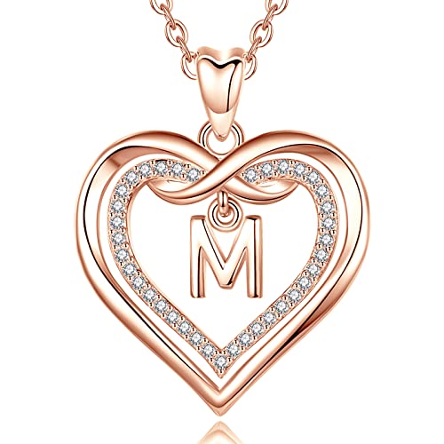 AEONSLOVE-Collar-Inicial-Corazon-para-Mujer-Colgante-Nombre-Personalizado-con-Cubic-Zirconia-Collar-Letra-Cobre-Banado-en-Oro-Rosa-Cadena-de-508-CM