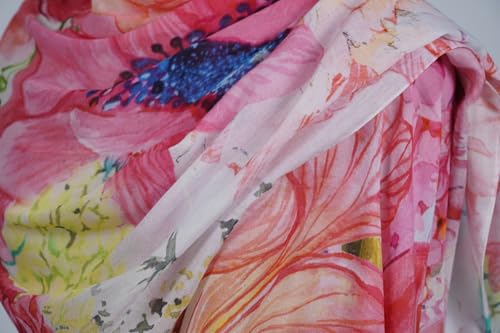 Image of VIC Cotton Modal Digital Print Scarf for Women | Digital Print Designer Stole | Soft Lightweight Luxury Wrap | Premium Cotton Modal Blend | 55 x 170 cm | VIC-SM-DP5517