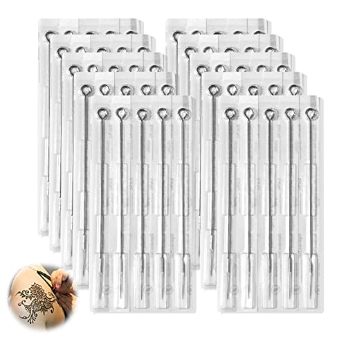 50pcs Esteriles Tattoo Needles Set, Pistolas de Tatuaje Mixtas Agujas 1 3 5 7 9 RL, Para la Maquina de Tatuaje Kit de Tatuaje y Suministros de Tatuaje